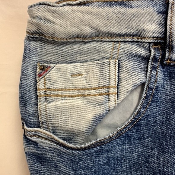 South Pole Stretch Faded Distressed Ribbed Leg Skinny Jeans Size 46 - Picture 2 of 9